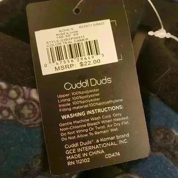 Video 🎮 Slippers CuddlDuds.  Brand new - Picture 3 of 6